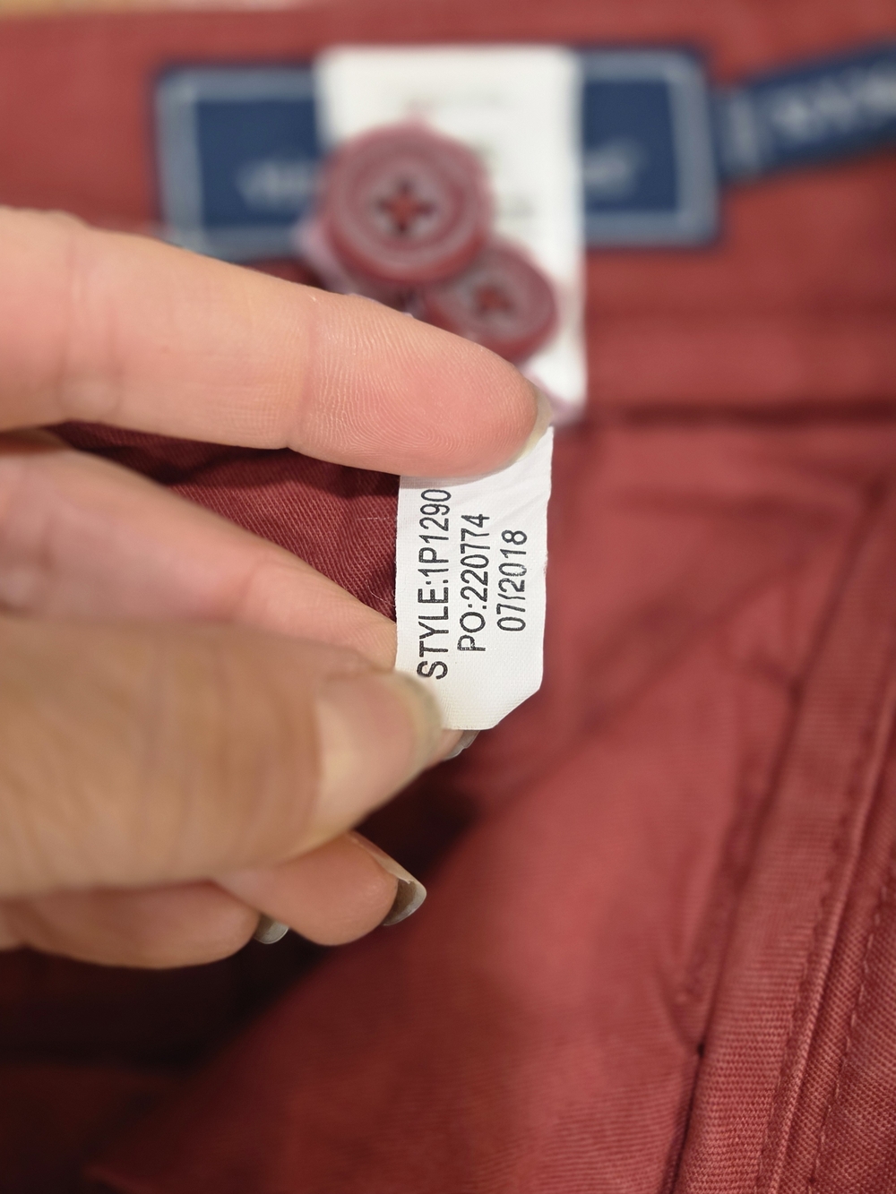 Vineyard Vines Chino Pants Mens 32x34 Slim Fit Burgundy Stretch Crimson Preppy - Picture 7 of 7